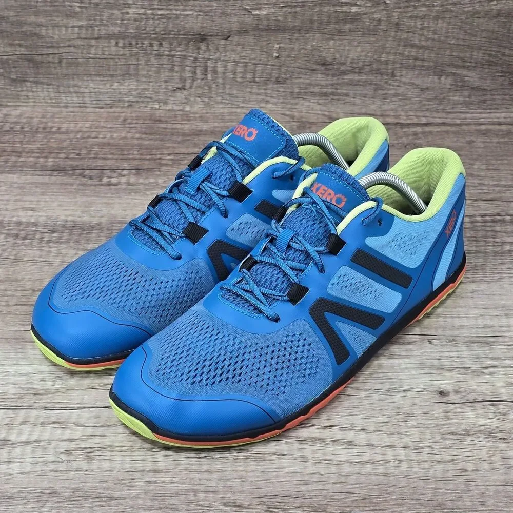 Xero Shoes HFS II Men's Size 11.5 Blue Neon Green Running Shoes (XY08-11/SS24)